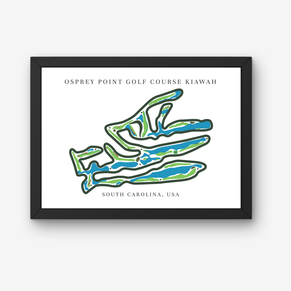 Osprey Point Golf Course Golf Course Prints, South Carolina, Golf Map Artwork