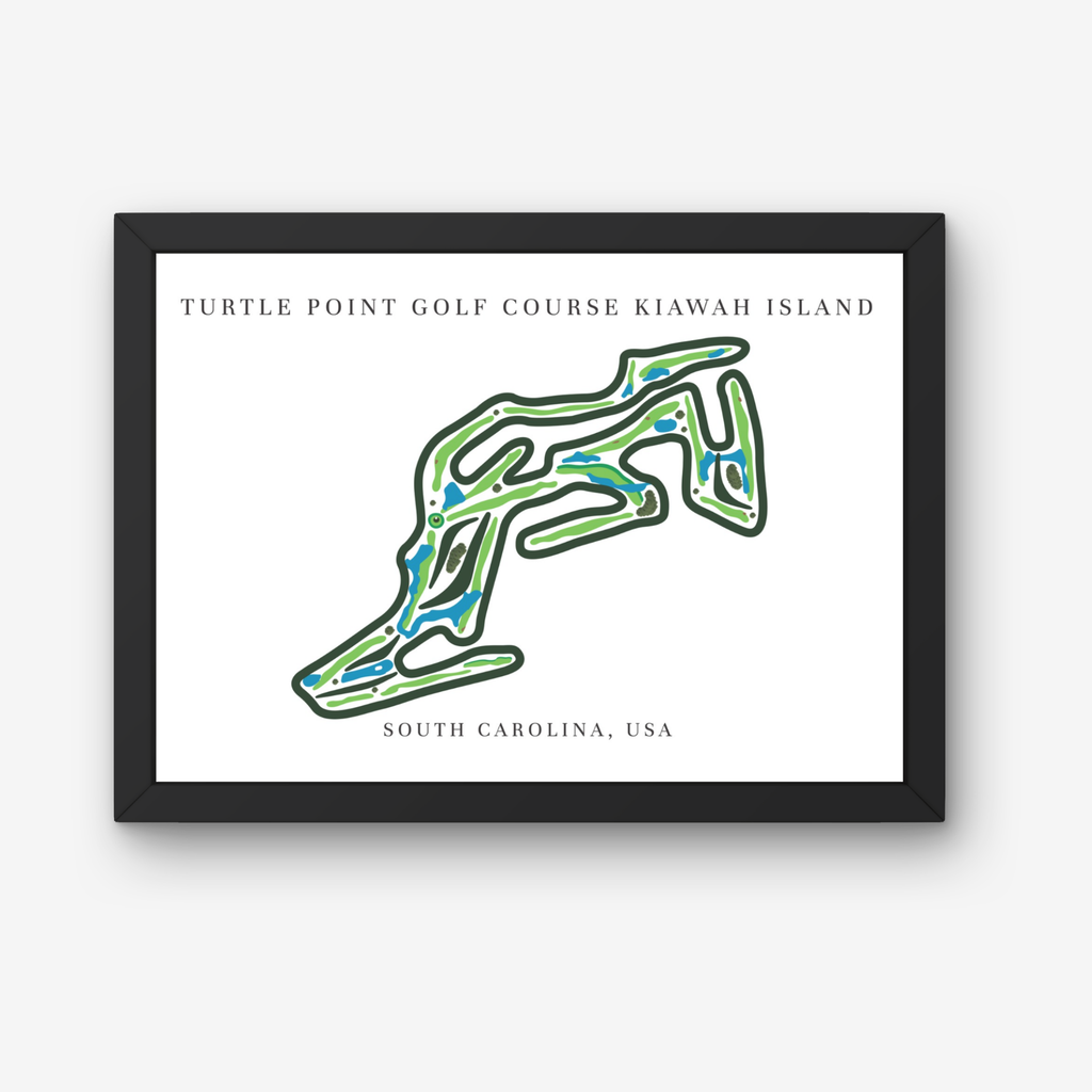 Turtle Point Golf Course Golf Course Prints, South Carolina, Golf Map Artwork