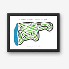 Arcadia Bluffs Golf Club Golf Course Prints, Michigan, Golf Map Artwork