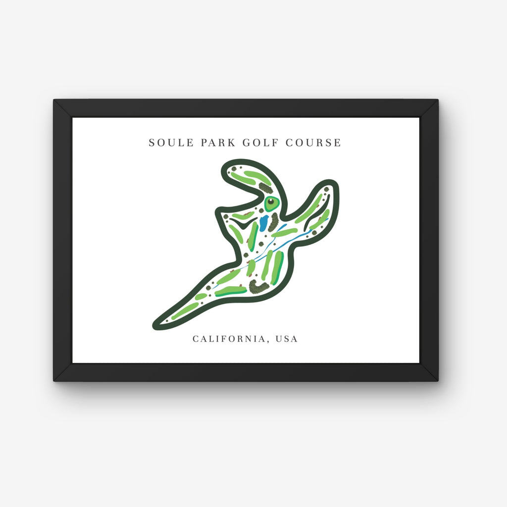 Soule Park Golf Course Print, California, Golf Map Artworks