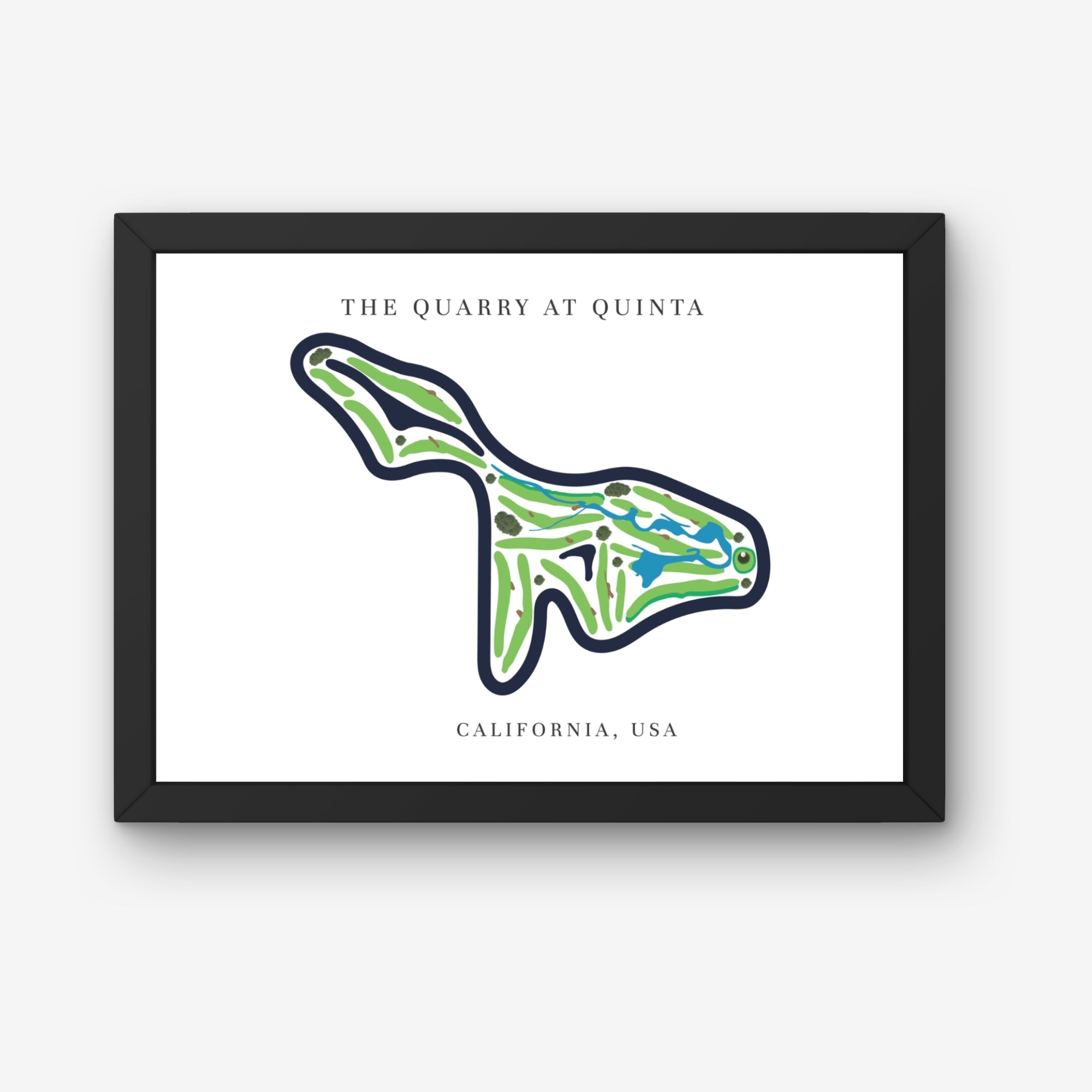 The Quarry at La Quinta Golf Course Prints, California, Golf Map Artwork