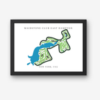 Maidstone Club Golf Course Prints, New York, Golf Map Artwork