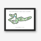 Pine Mountain Lake Golf Course Print, California, Golf Map Artworks
