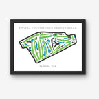 Riviera Country Club Golf Course Prints, Florida, Golf Map Artwork