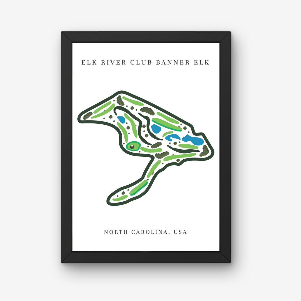 Elk River Club Golf Course Print, North Carolina, Golf Map Artworks