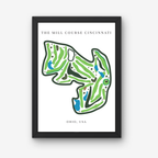 The Mill Course Golf Course Prints, Ohio, Golf Map Artwork