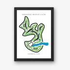Ohoopee Match Club Golf Course Prints, Georgia, Golf Map Artwork