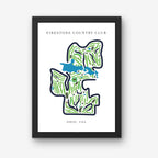 Firestone Country Club Golf Course Prints, Ohio, Golf Map Artwork