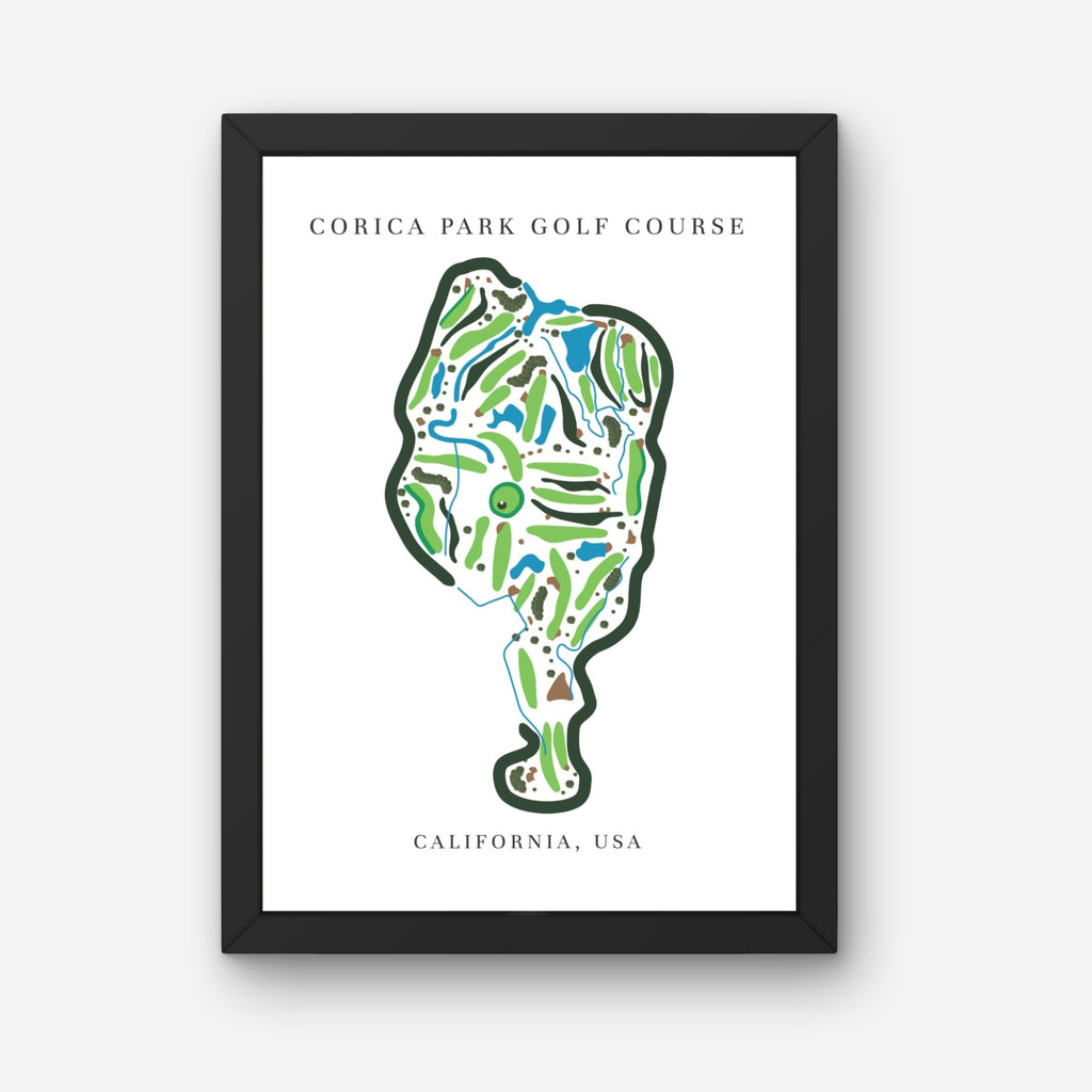 Corica Park Golf Course Print, California, Golf Map Artworks