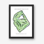 Aronimink Golf Club Golf Course Prints, Pennsylvania, Golf Map Artwork