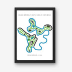 Blackwolf Run Golf Course Prints, Wisconsin, Golf Map Artwork