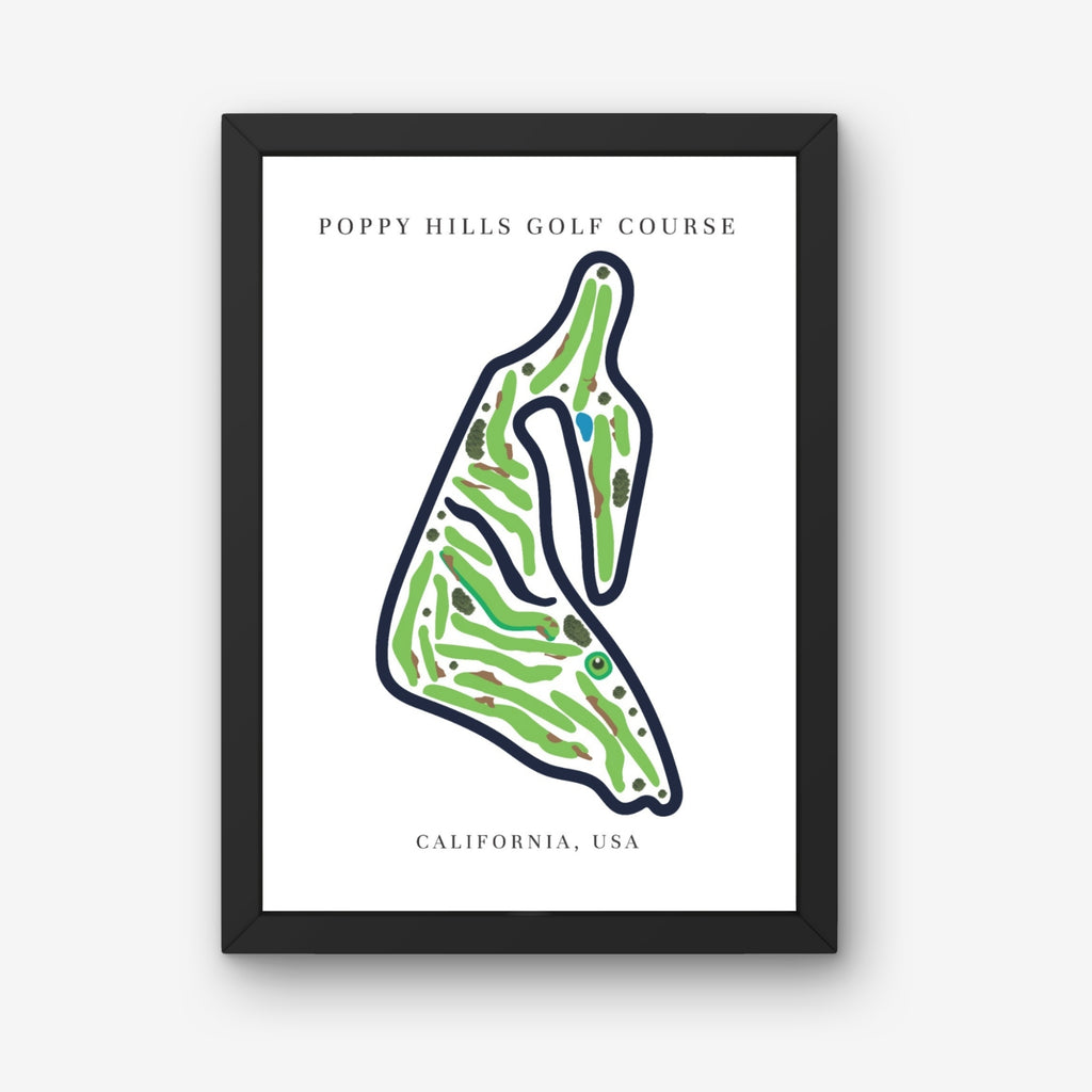 Poppy Hills Golf Course Prints, California, Golf Map Artwork