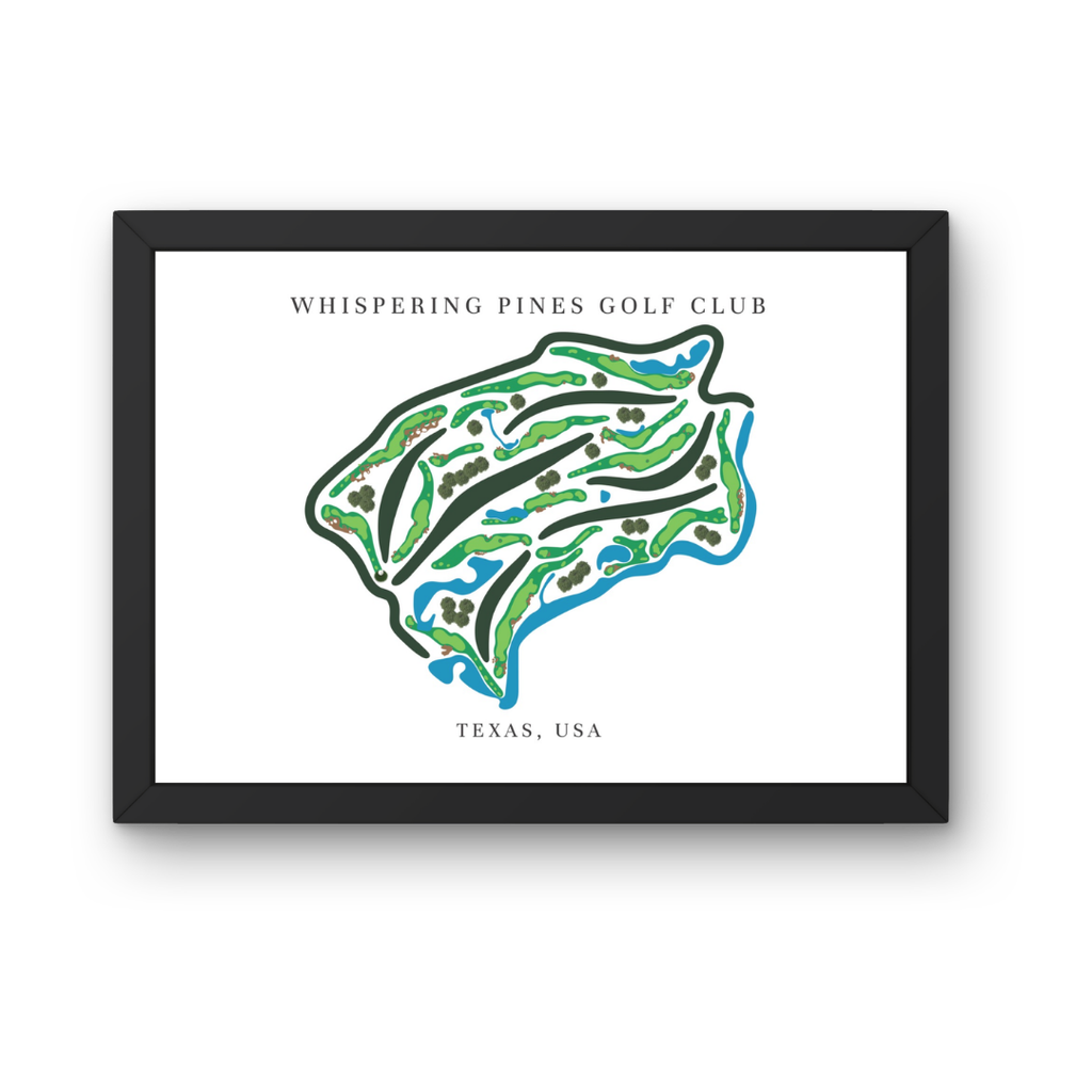 Whispering Pines Golf Club Course Print, Texas