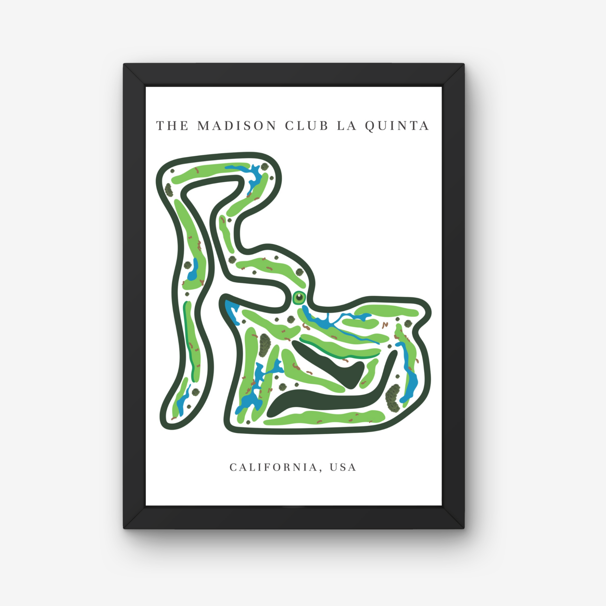 The Madison Club Golf Course Prints, California, Golf Map Artwork