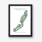 Grandfather Golf & Country Club Golf Course Prints, North Carolina, Golf Map Artwork
