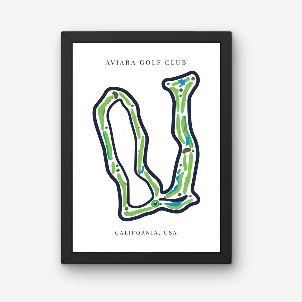 Aviara Golf Club Golf Course Prints, California, Golf Map Artwork