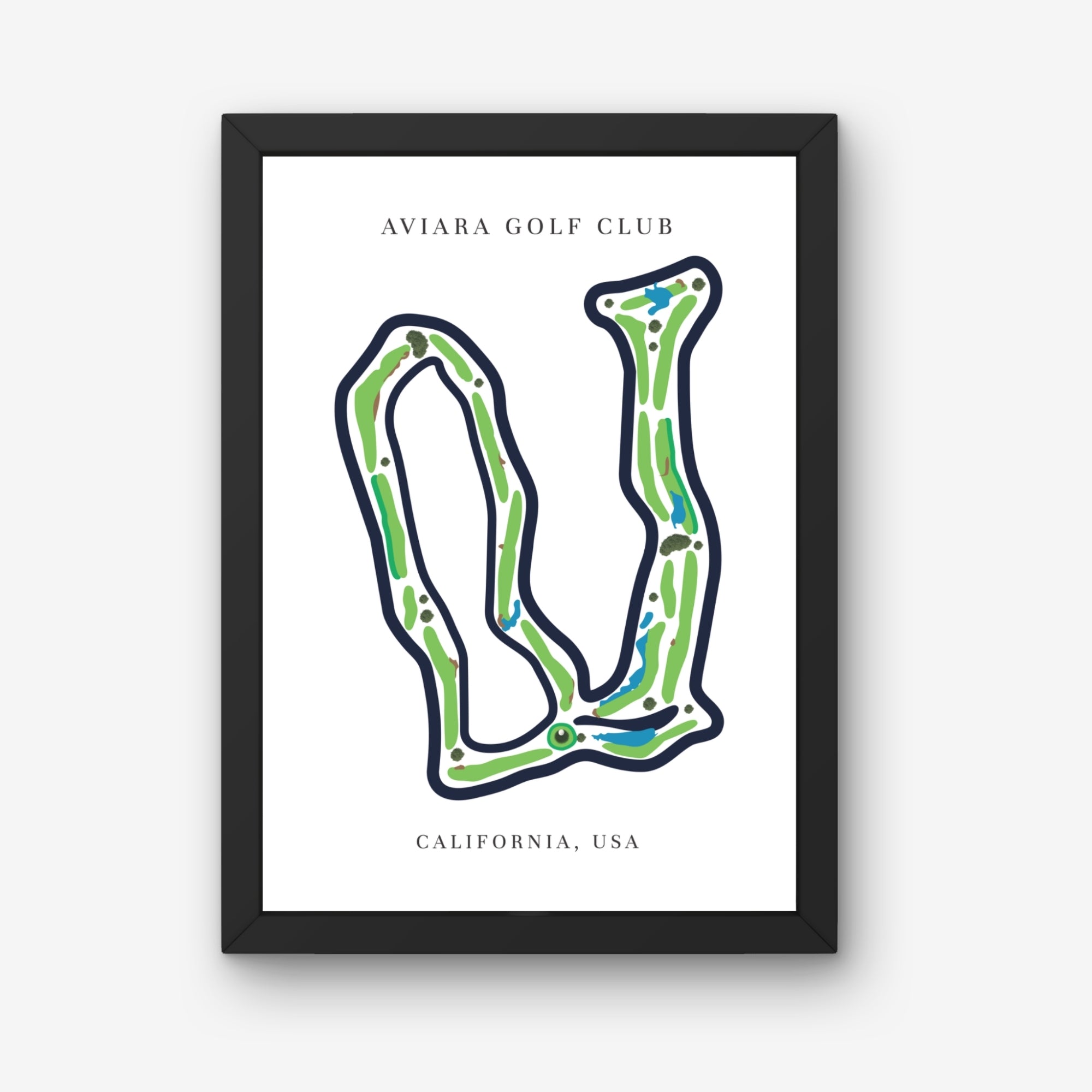 Aviara Golf Club Golf Course Prints, California, Golf Map Artwork