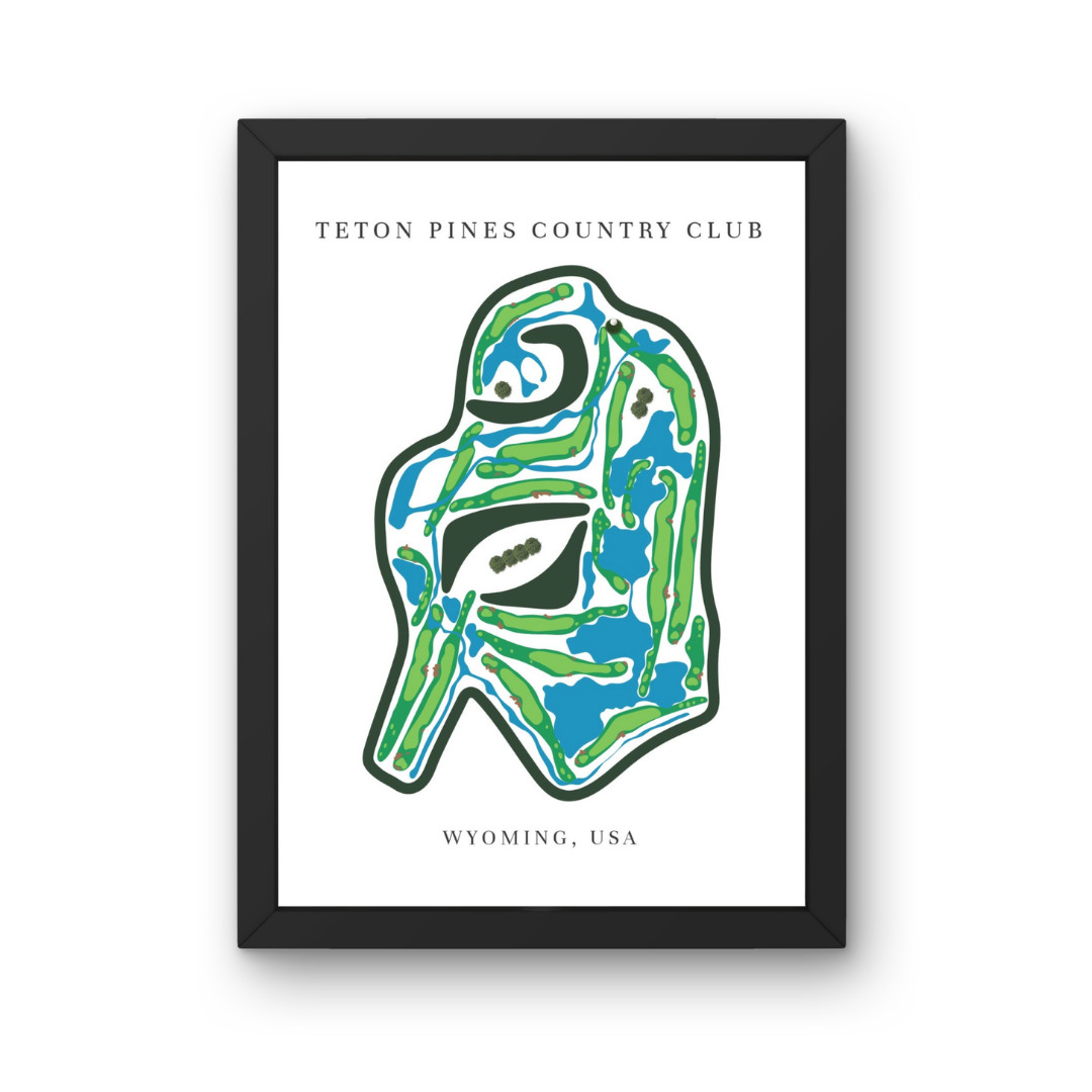 Teton Pines Country Club, Golf Club Course Print, Wyoming