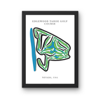 Edgewood Tahoe Golf Course Prints, Nevada, Golf Map Artwork