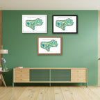 Butler National Golf Club Golf Course Prints, Illinois, Golf Map Artwork