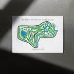 Butler National Golf Club Golf Course Prints, Illinois, Golf Map Artwork