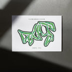 Camargo Club Golf Course Prints, Ohio, Golf Map Artwork