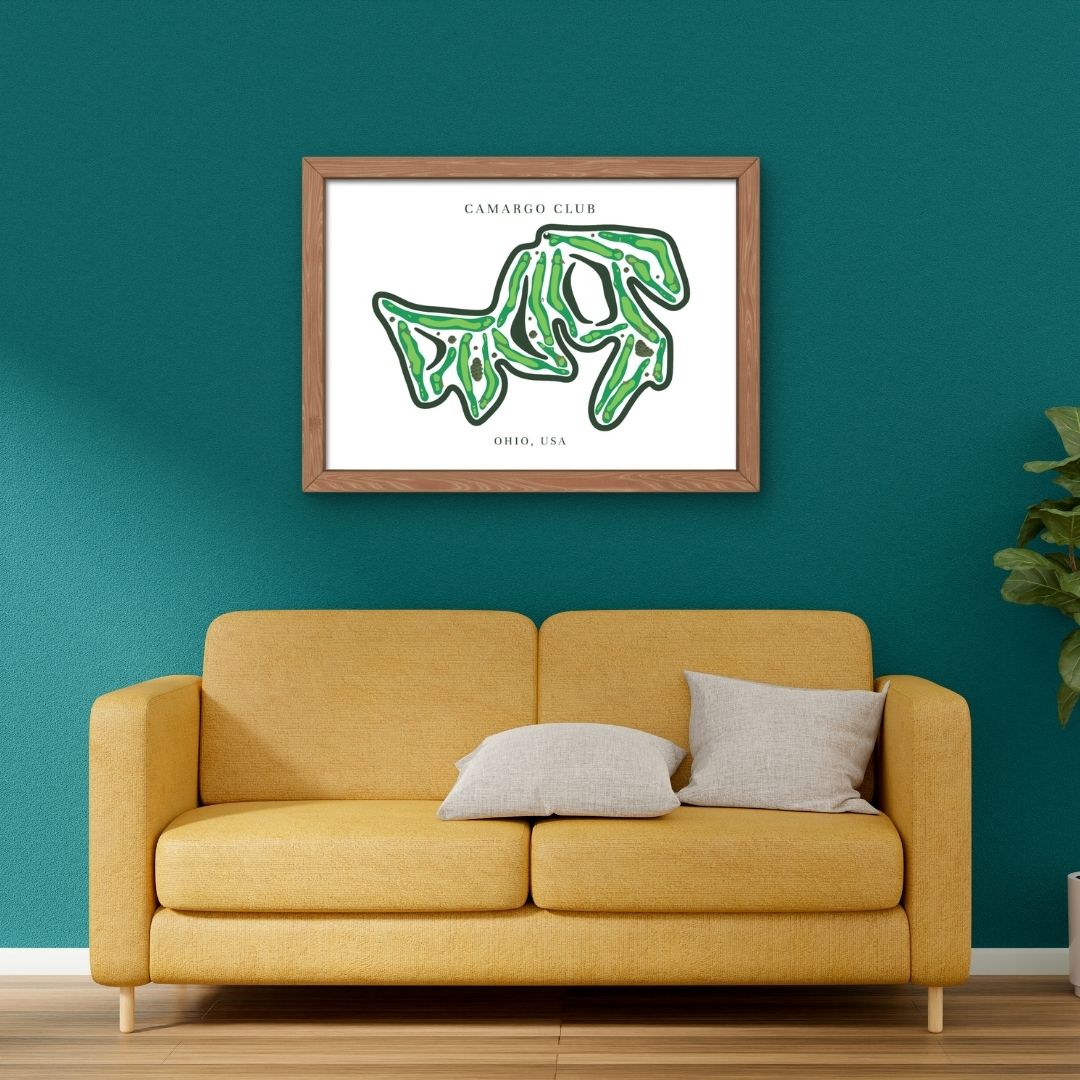 Camargo Club Golf Course Prints, Ohio, Golf Map Artwork