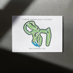 Cedar Creek Golf Course Golf Course Prints, Oklahoma, Golf Map Artwork