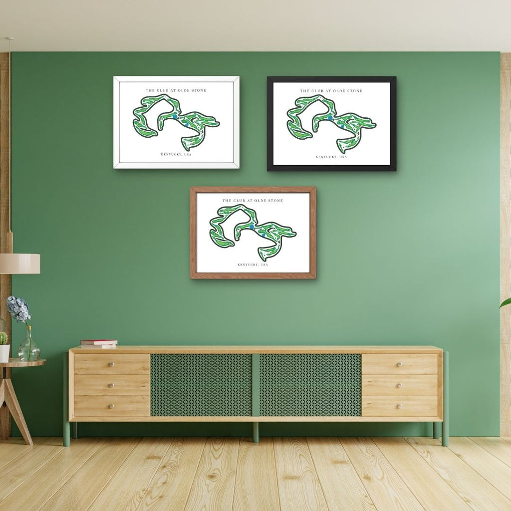 The Club at Olde Stone Golf Course Prints, Kentucky, Golf Map Artwork