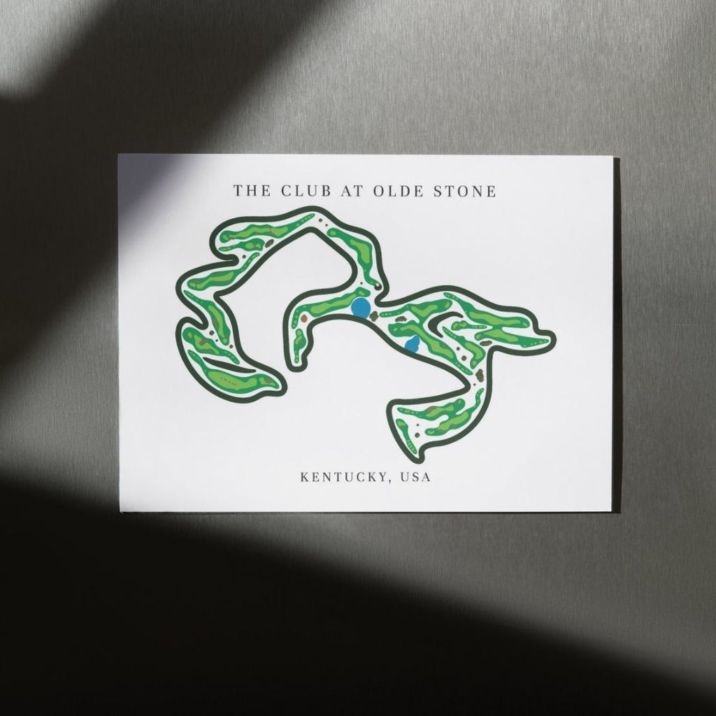 The Club at Olde Stone Golf Course Prints, Kentucky, Golf Map Artwork