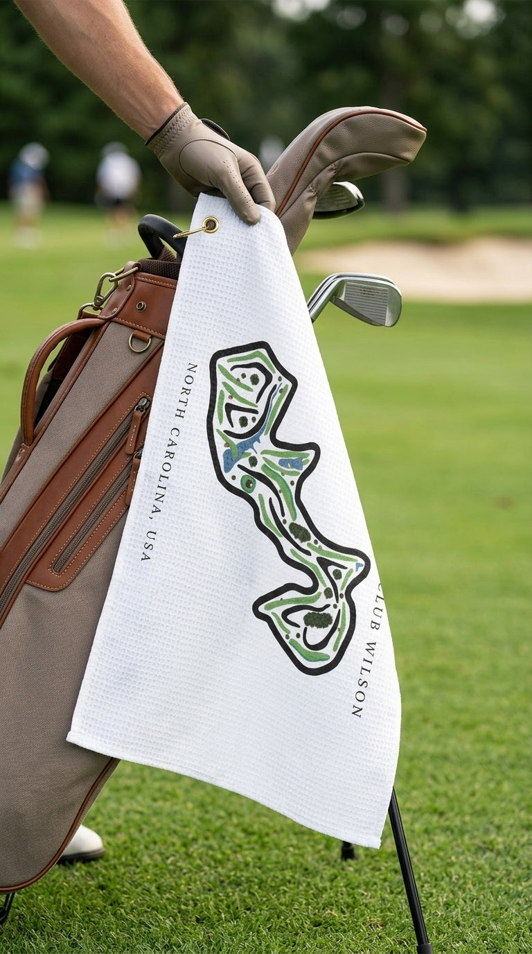 Wilson Country Club Golf Course Prints, North Carolina | Golf Course Print Towels | Golf Course Microfiber