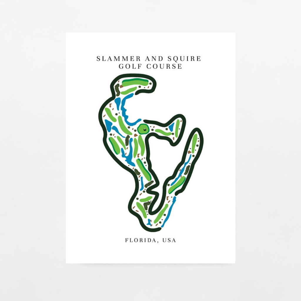 Custom Golf Course Map Print for Golf Lovers