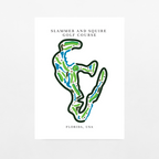 Custom Golf Course Map Print for Golf Lovers