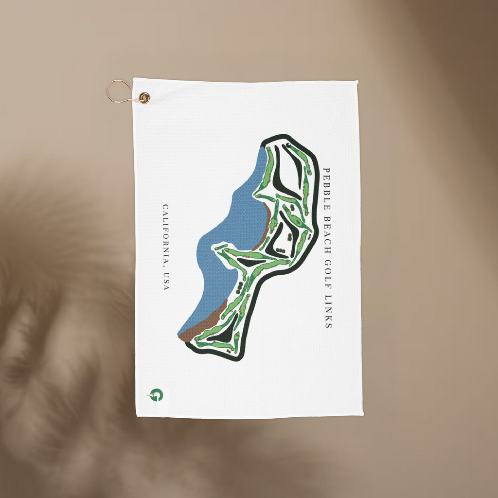 Pebble Beach Golf Links, Golf Course Print, California | Golf Course Print Towels | Golf Course Microfiber