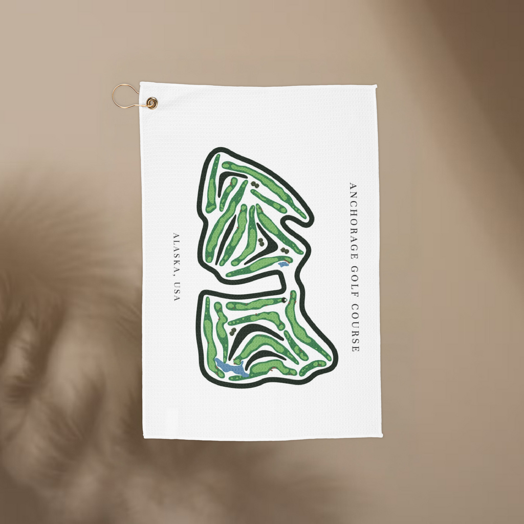 Anchorage Golf Course Towel, Alaska | Golf Course Print Towels