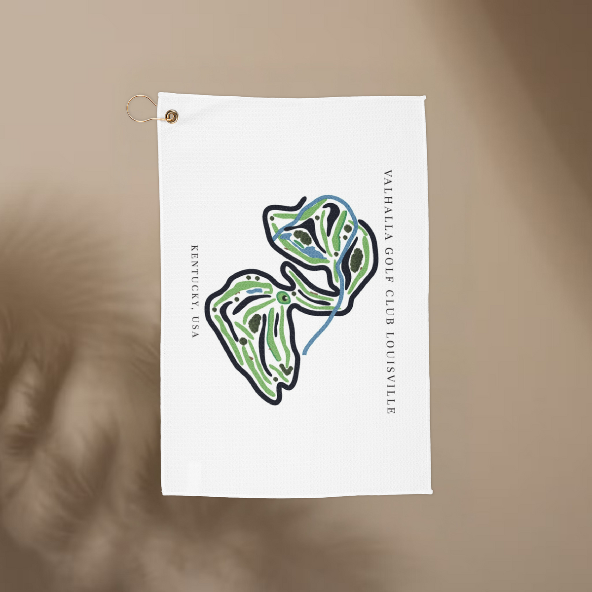 Valhalla Golf Club Golf Course Prints, Kentucky | Golf Course Print Towels | Golf Course Microfiber