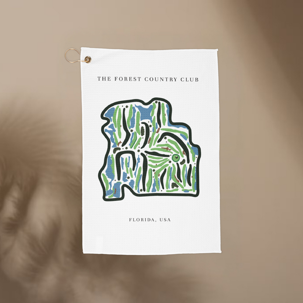 The Forest Country Club Golf Course Prints, Florida | Golf Course Print Towels | Golf Course Microfiber