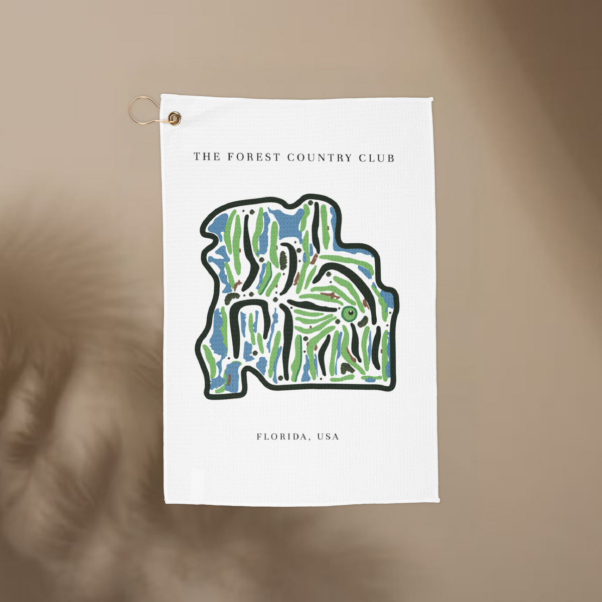 The Forest Country Club Golf Course Prints, Florida | Golf Course Print Towels | Golf Course Microfiber