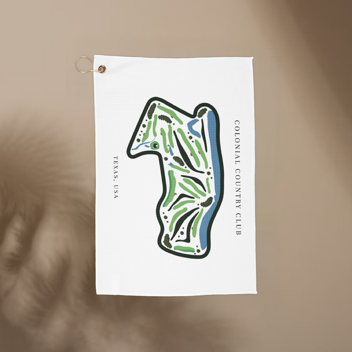 Colonial Country Club, Golf Course Towel, Texas | Golf Course Print Towels