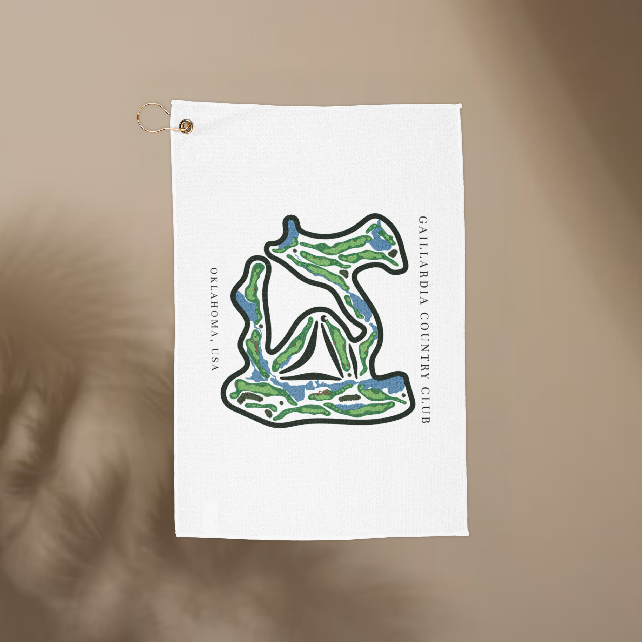 Gaillardia Country Club, Golf Course Towel, Oklahoma | Golf Course Print Towels