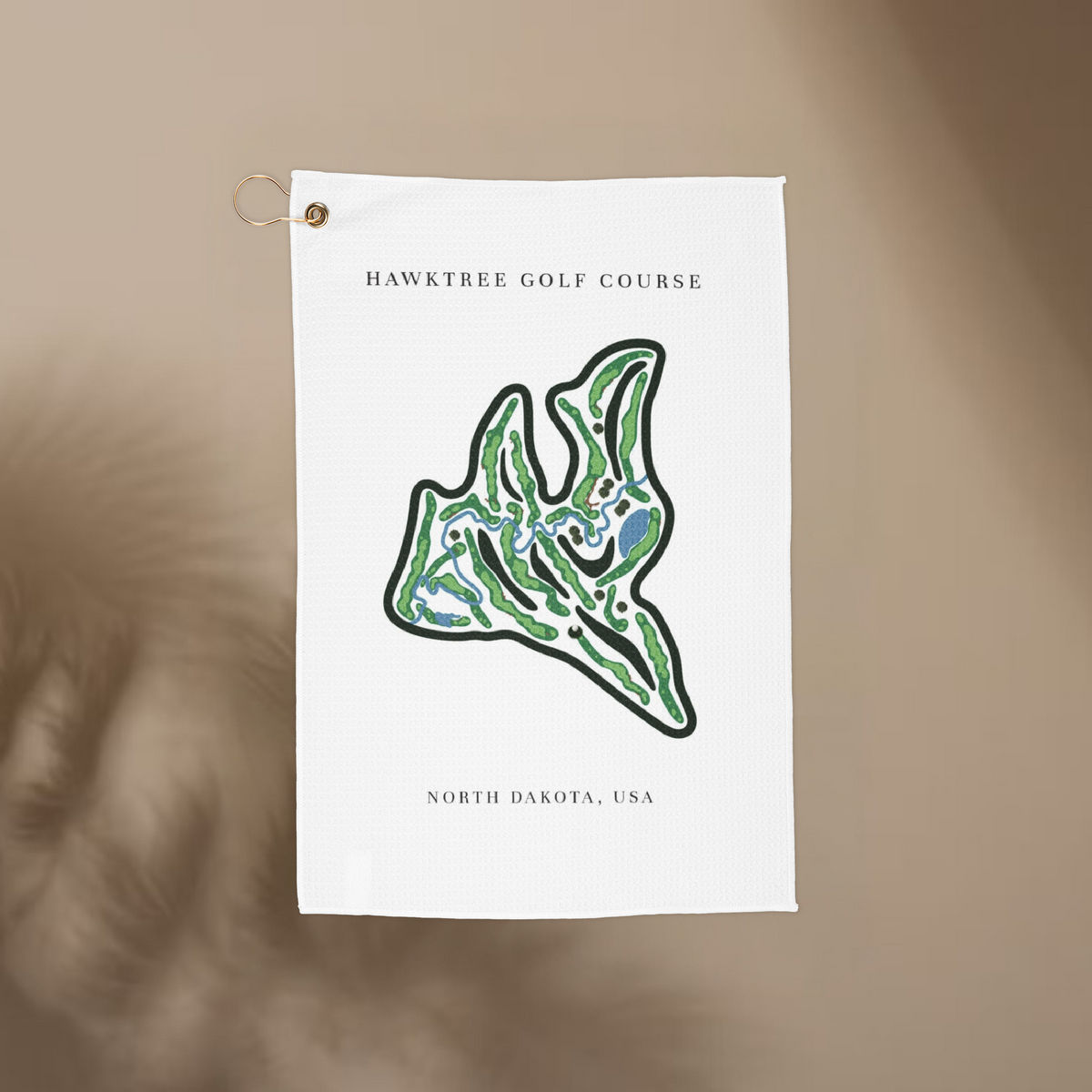 Hawktree , Golf Course Towel, North Dakota | Golf Course Print Towels