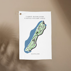 Cabot Highlands Castle Stuart Golf Course Prints, Scotland | Golf Course Print Towels | Golf Course Microfiber