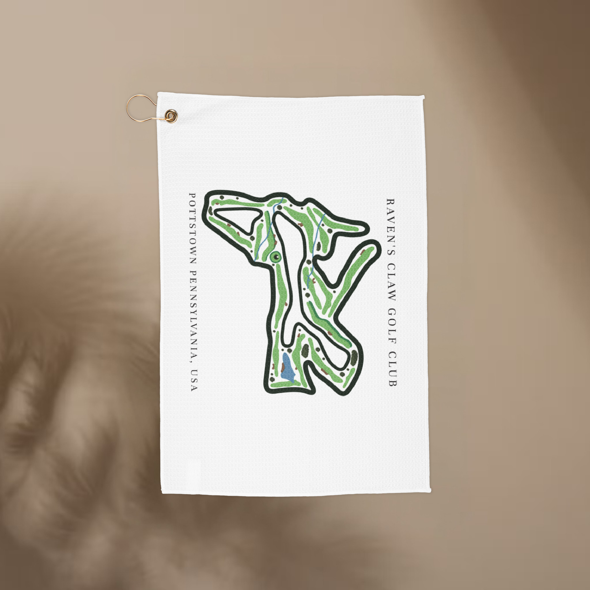 Raven’s Claw Golf Club Golf Course Prints, Pennsylvania | Golf Course Print Towels | Golf Course Microfiber