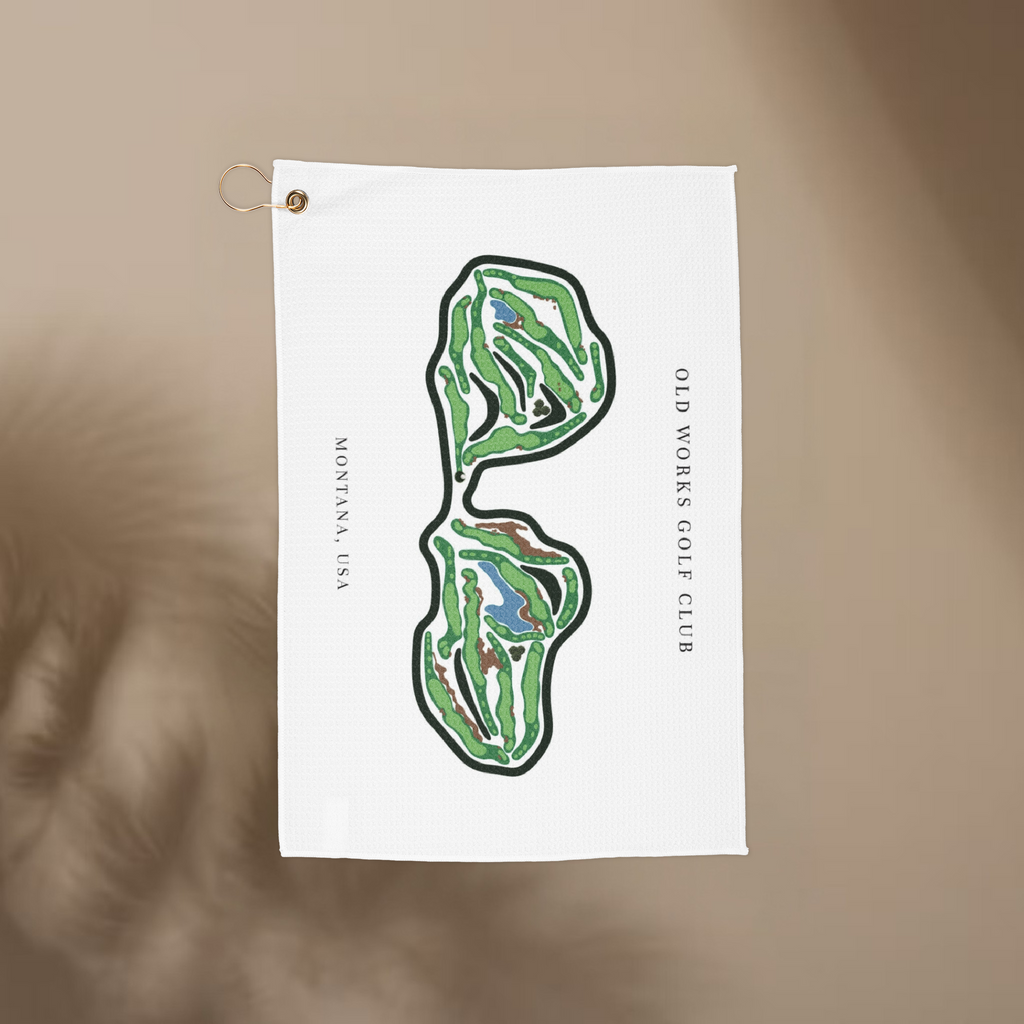 Old Works Golf Club, Golf Course Towel, Montana | Golf Course Print Towels