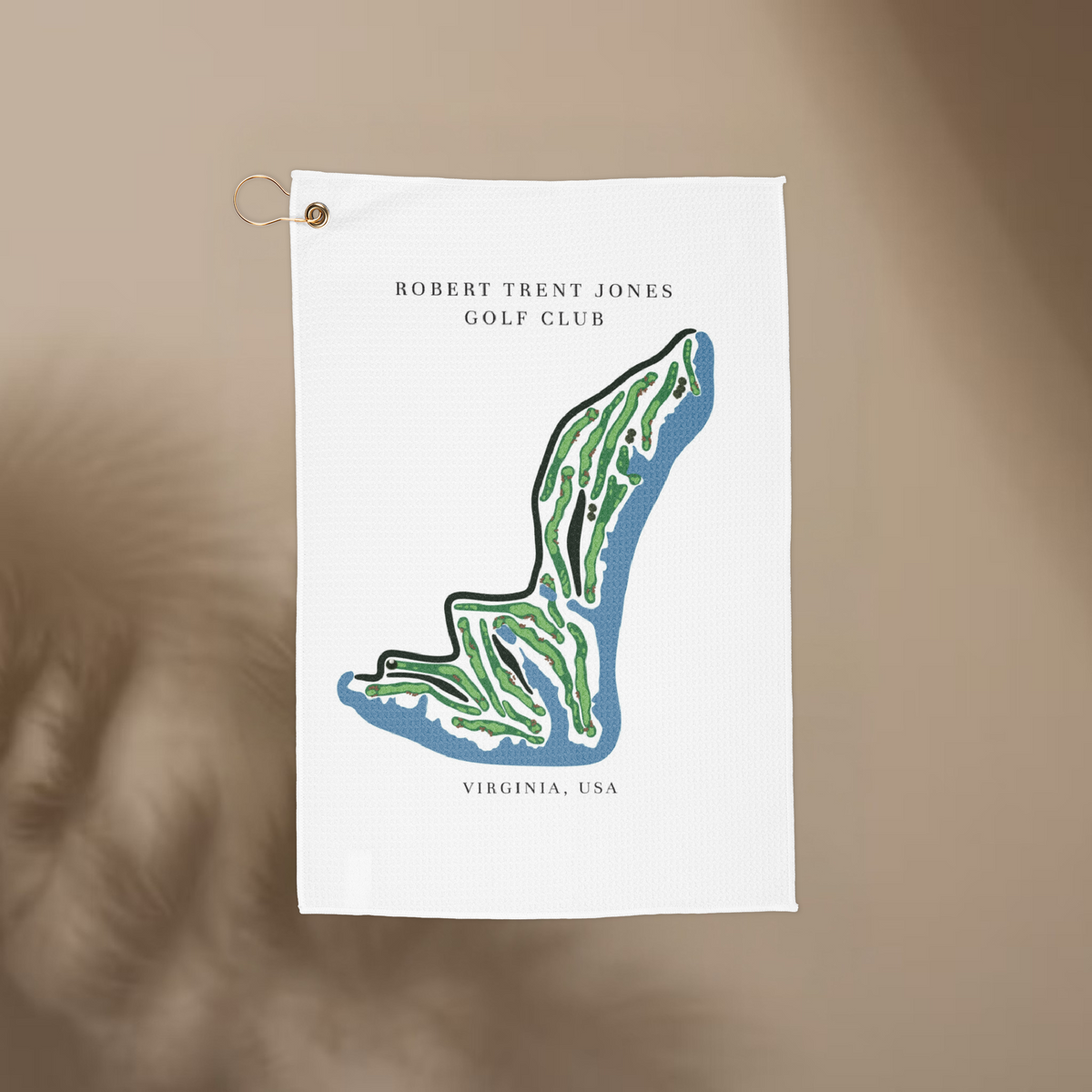 Robert Trent Jones Golf Club, Golf Course Towel, Virginia | Golf Course Print Towels