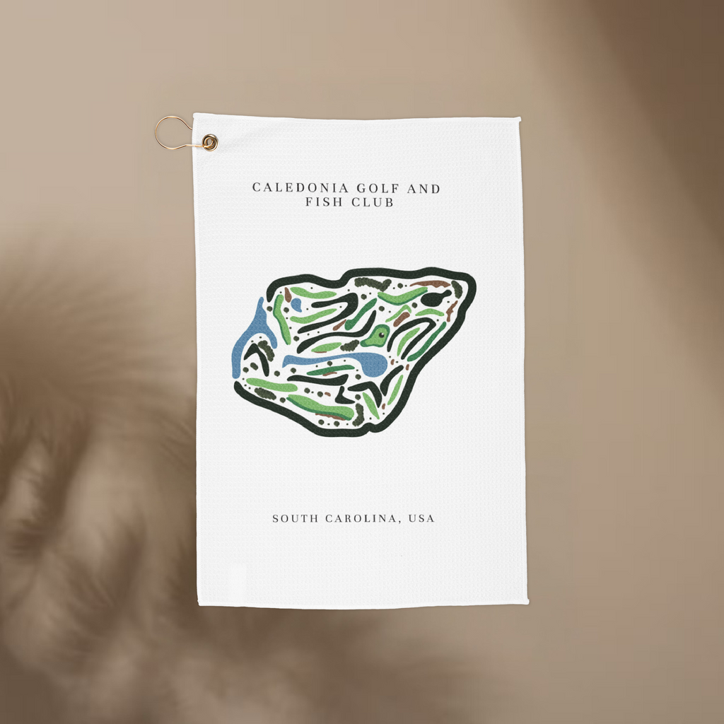 Caledonia Golf and Fish Club, Golf Course Towel, South Carolina | Golf Course Print Towels