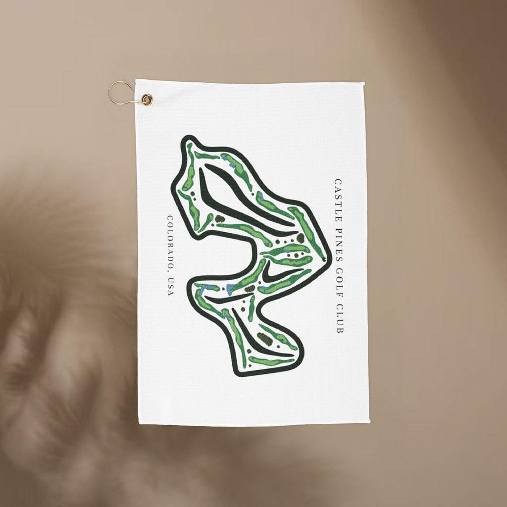 Castle Pines Golf Club, Golf Course Towel, Colorado | Golf Course Print Towels
