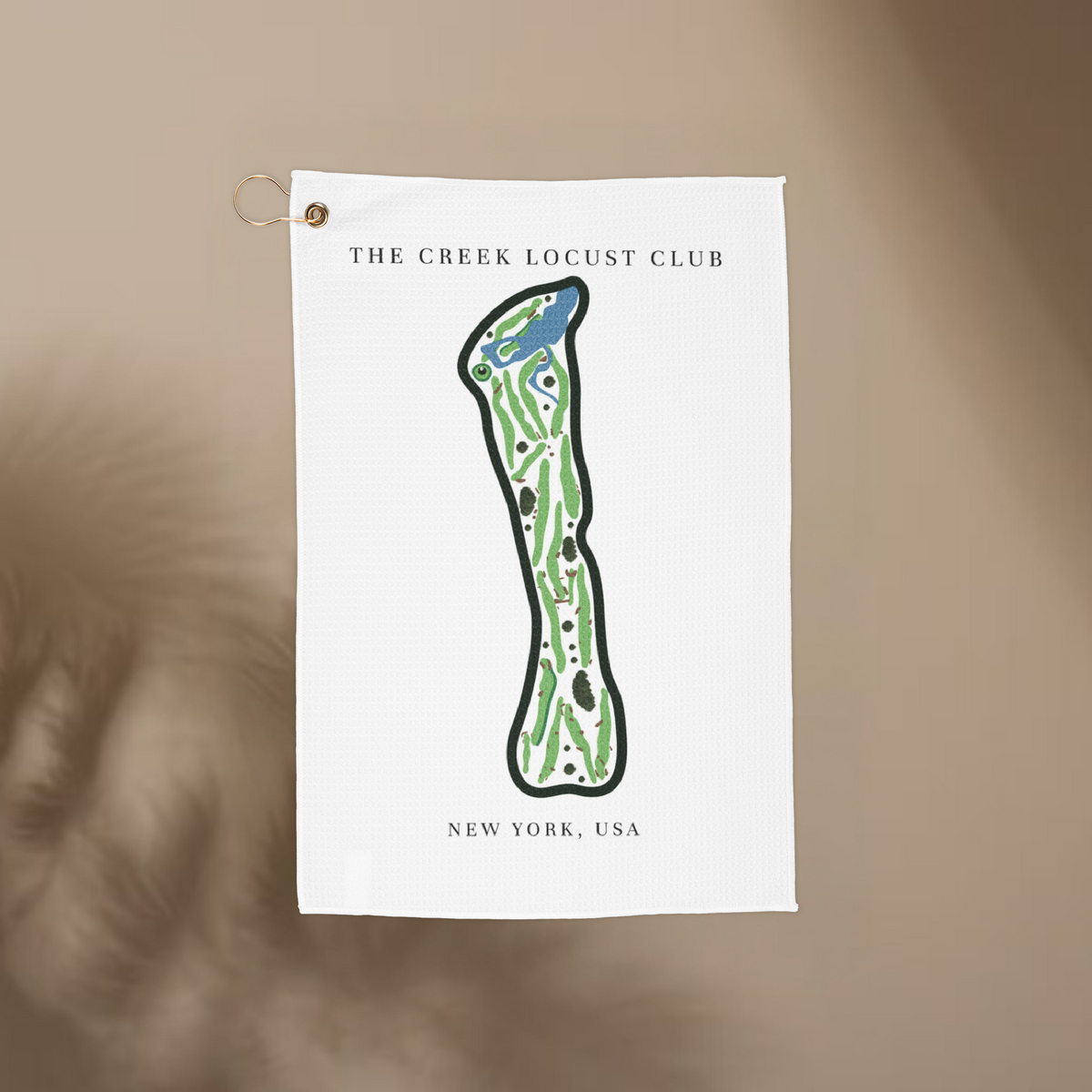 The Creek Locust Club, Golf Course Towel, New York | Golf Course Print Towels