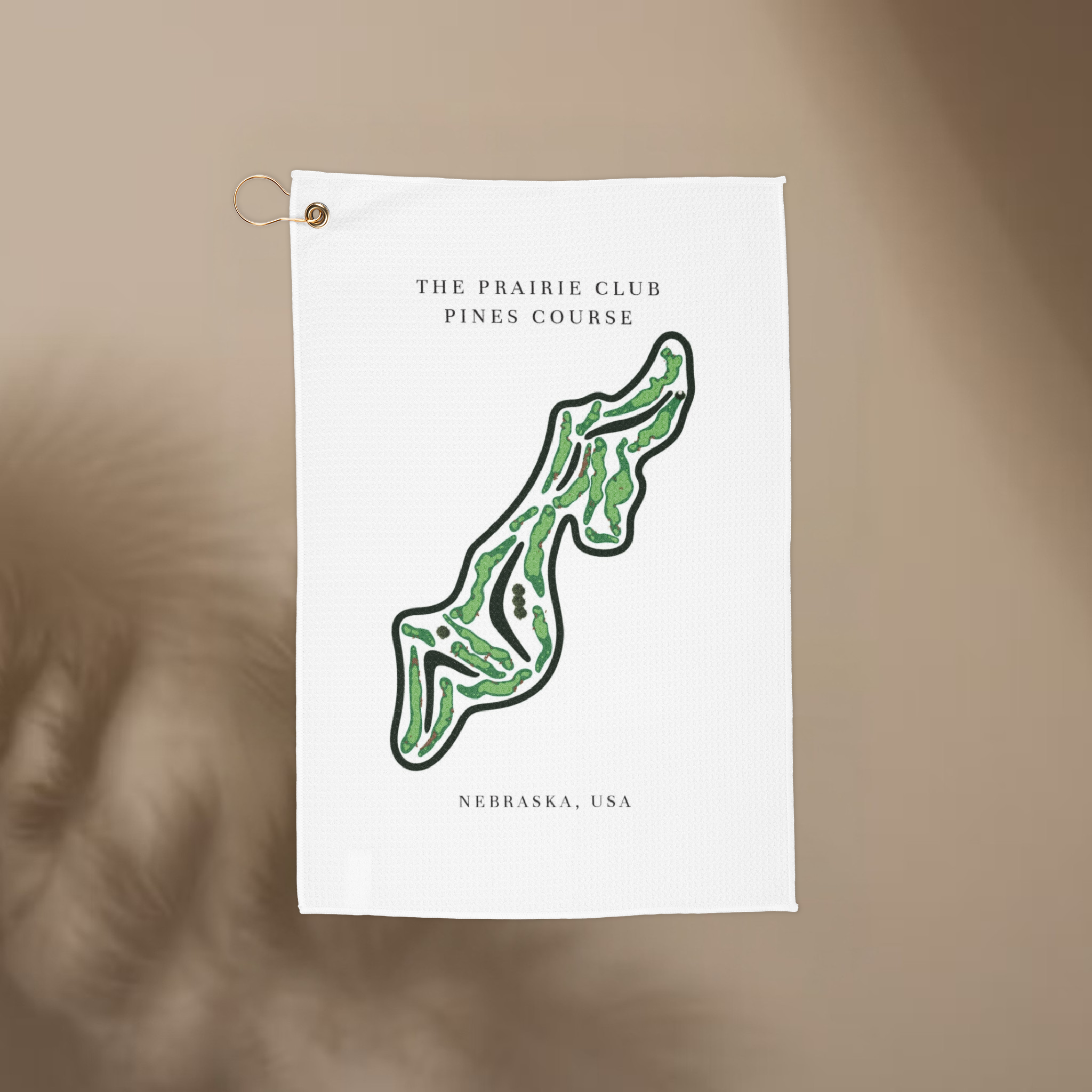 The Prairie Club - Dunes Course, Golf Course Towel, Nebraska | Golf Course Print Towels