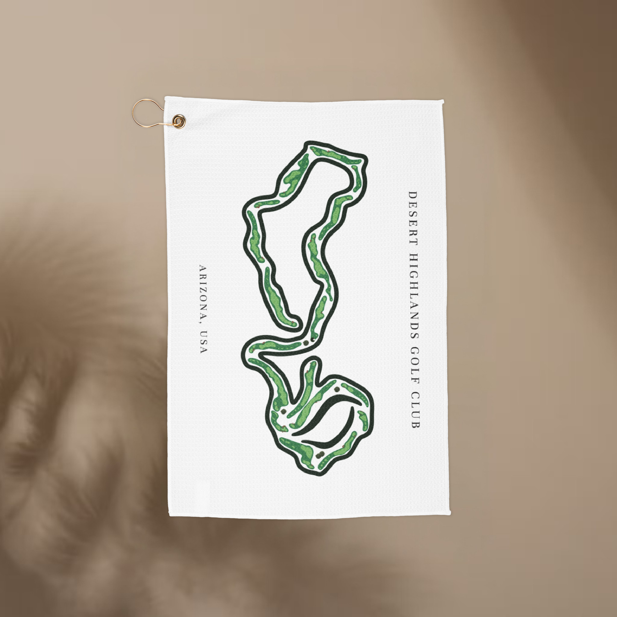 Desert Highlands Golf Club, Golf Course Towel, Arizona | Golf Course Print Towels